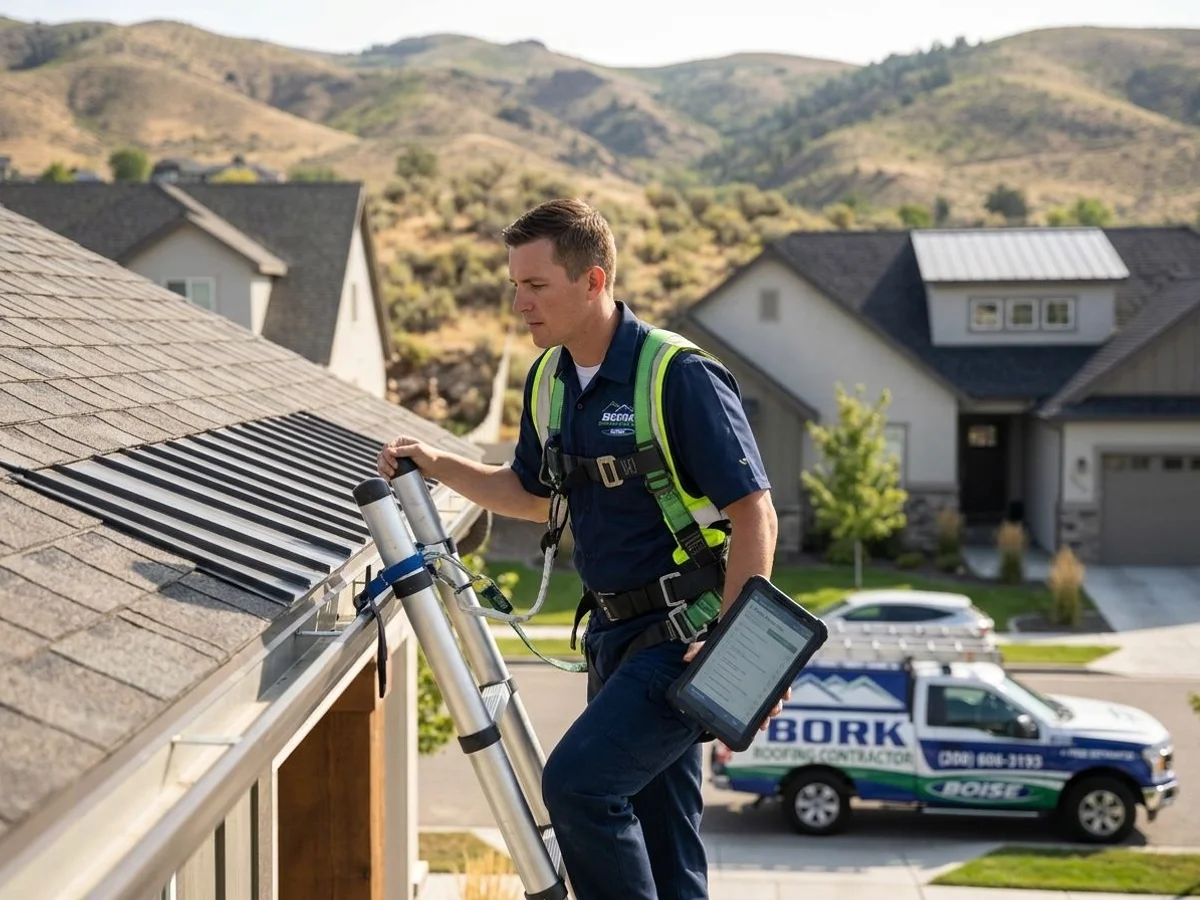 Bork Roofing crew installing a new roof in Boise Idaho